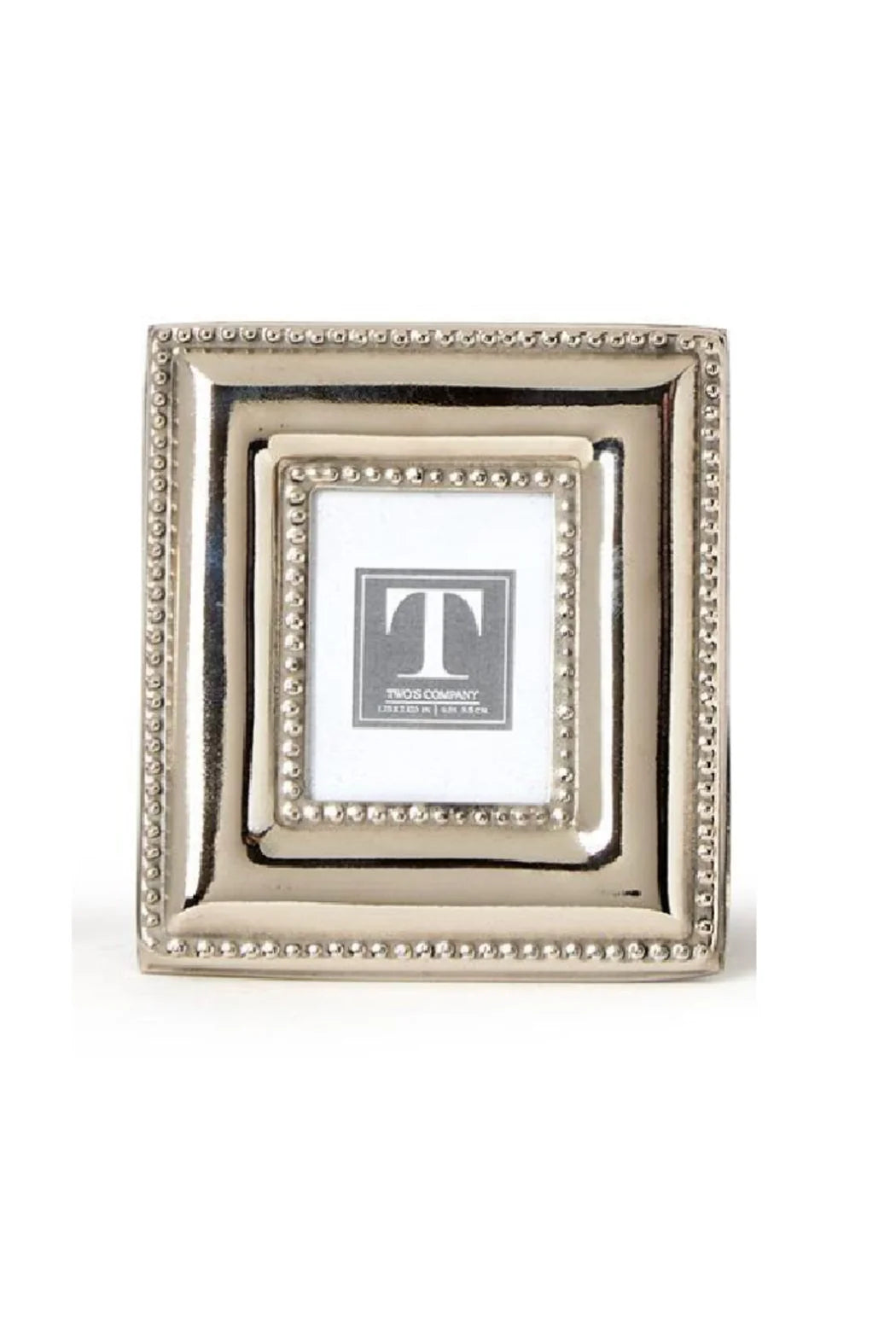 Twos Company Silver Bead MIni Photo Frames