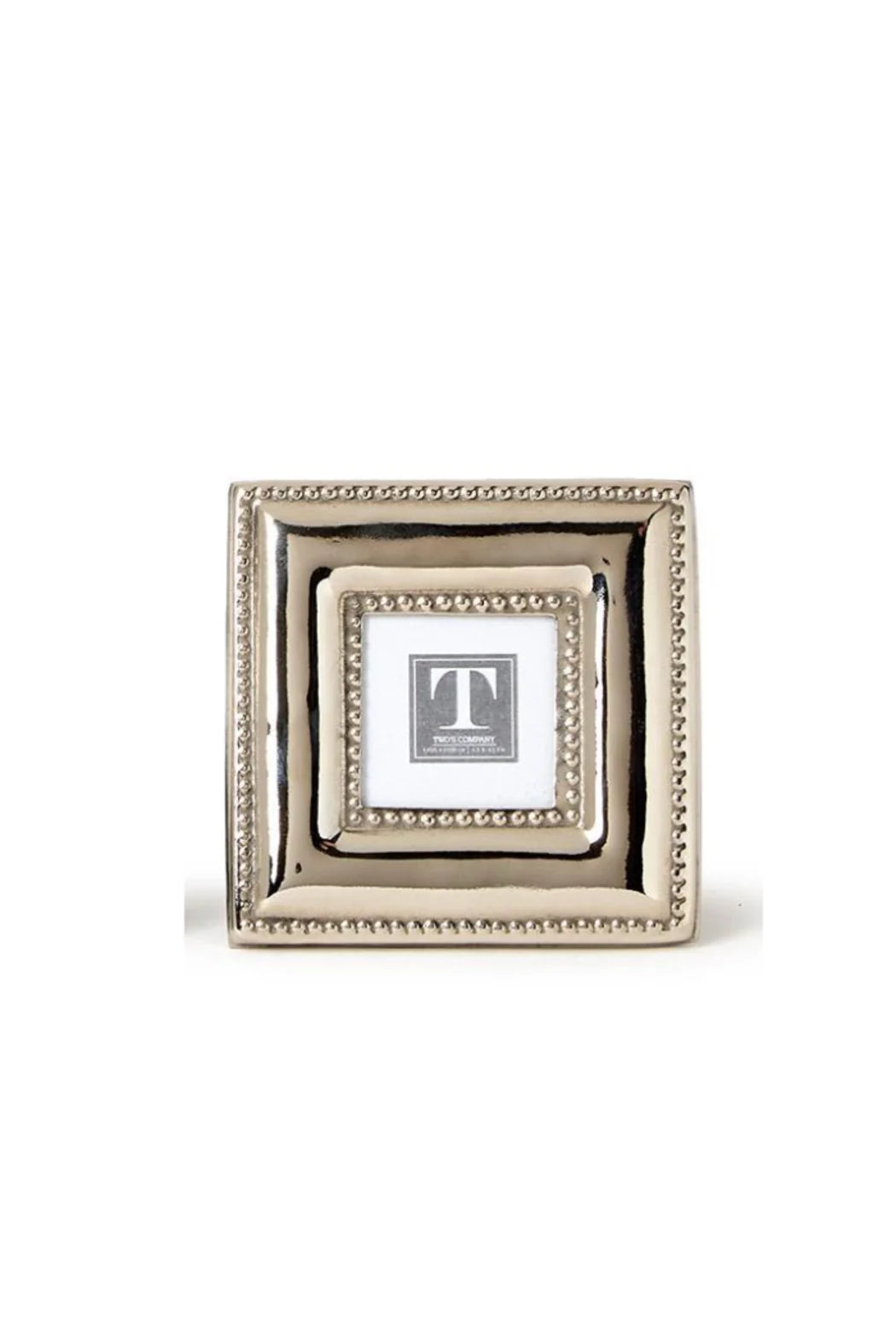 Twos Company Silver Bead MIni Photo Frames