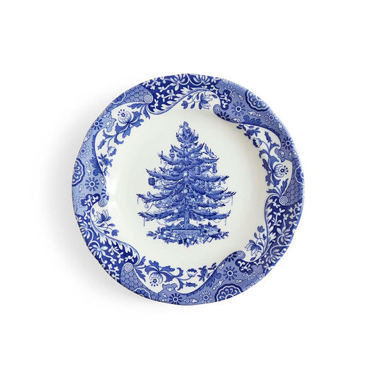 Blue Italian Christmas Spode Salad Plate
