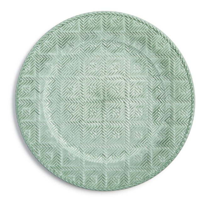 Verdigris - Faux Rattan Pattern Charger Plates