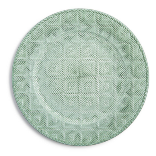 Verdigris - Faux Rattan Pattern Charger Plates