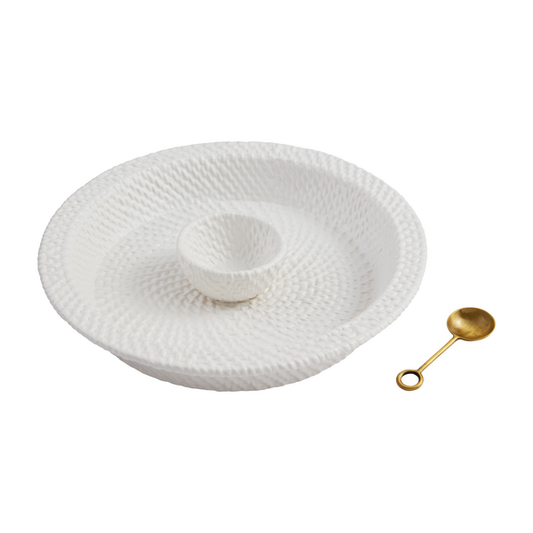 Woven Ceramic Chip and Dip Set