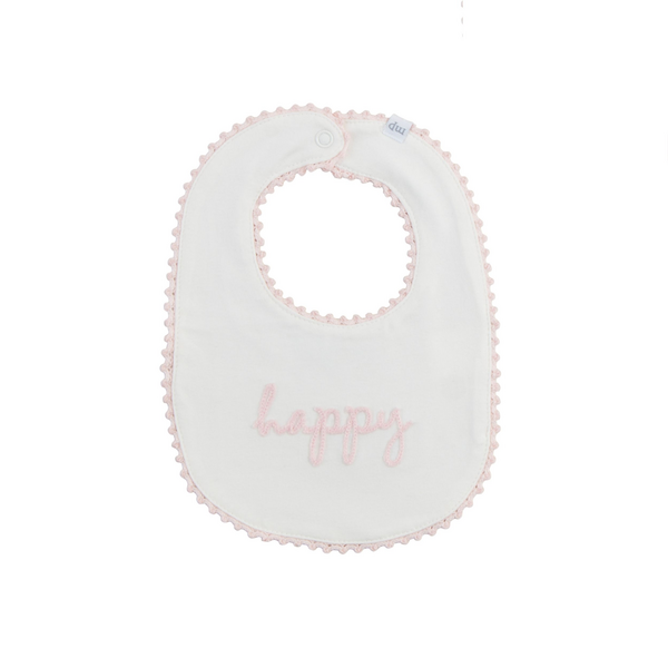 Baby Girl Chainstitch Bib
